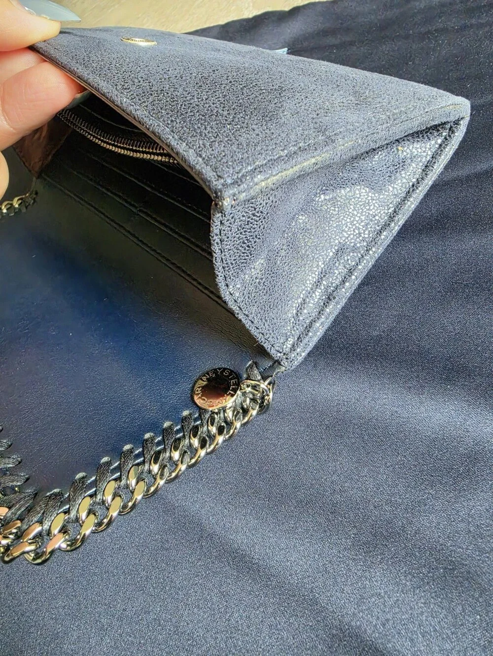 Authentic Stella Mccartney Navy Blue Wallet